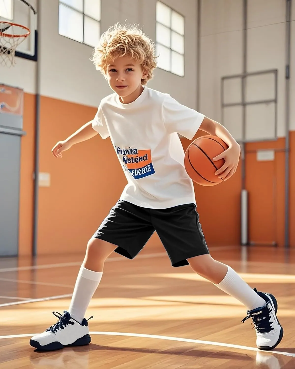 5 Pack Boys Basketball Shorts Kids Youth Athletic Short Boy Quick Dry Sport Clothes with Pockets Size 7-14 Years