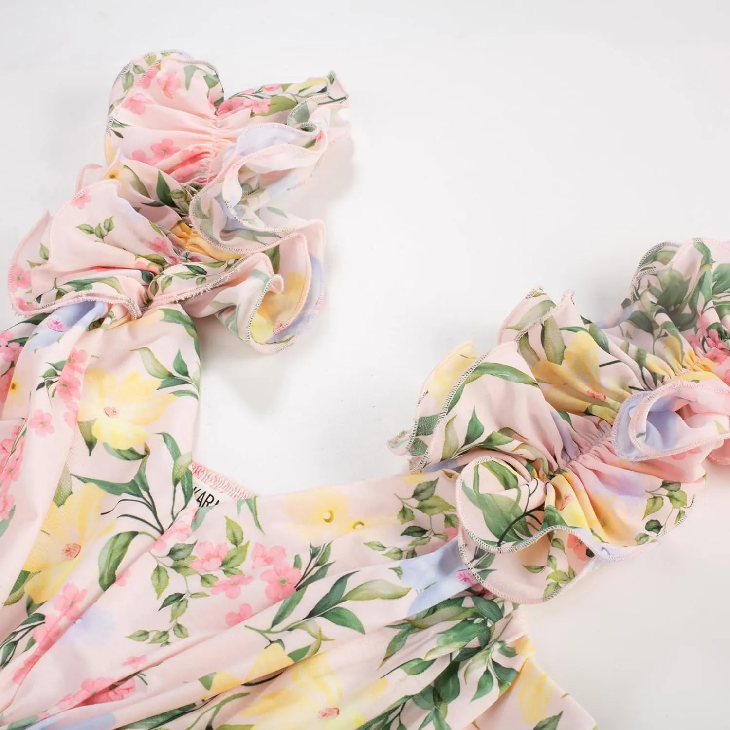 GRACE KARIN 2025 Women's Summer Floral Print Dress Sleeveless Casual Flowy Sundress A Line Ruffle Wedding Guest Outfit