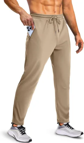 Men's Sweatpants with Zipper Pockets, Athletic Joggers Pants for Running, Workout, Outdoor