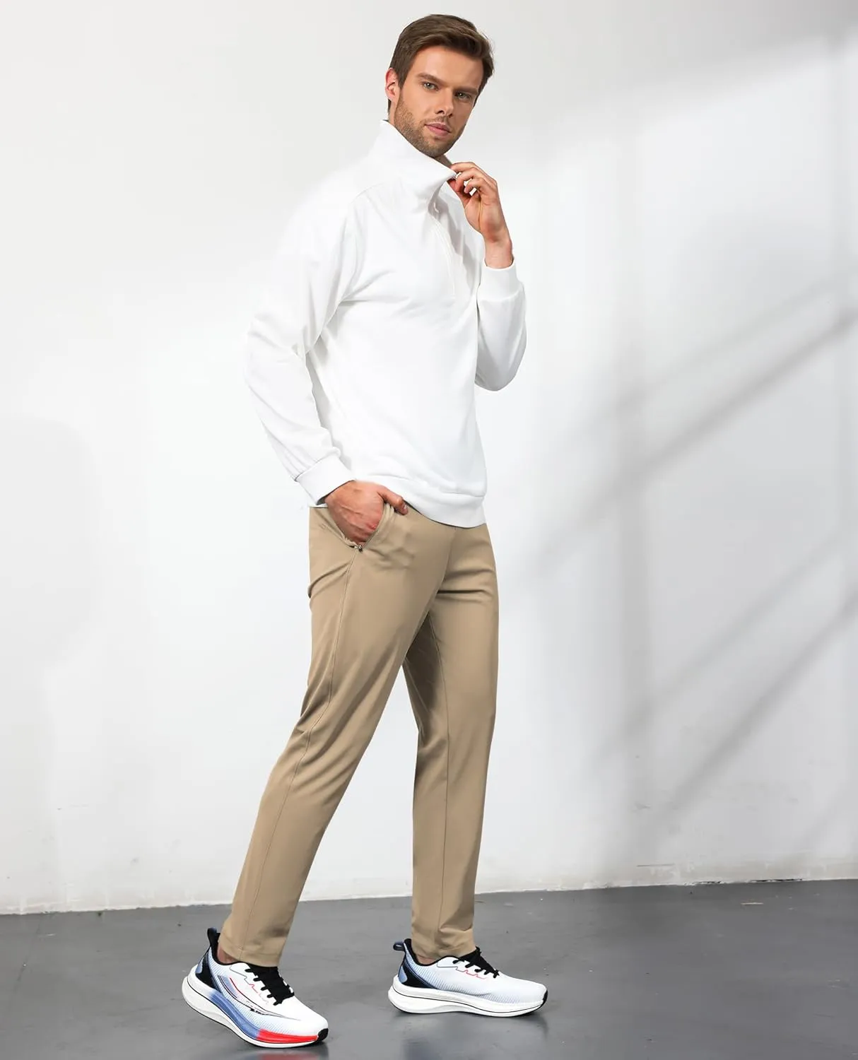 Men's Sweatpants with Zipper Pockets, Athletic Joggers Pants for Running, Workout, Outdoor