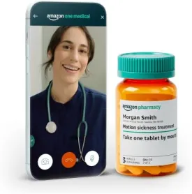 Motion Sickness Treatment | Request prescription for anti-nausea medication, travel sickness prevention like scopolamine (Transderm Scop) patch, meclizine pills from an online doctor, NP, or PA